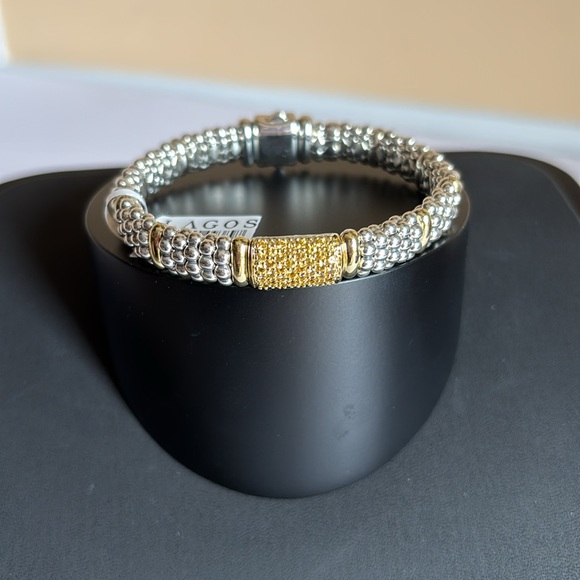 LAGOS SIGNATURE CAVIAR Yellow Sapphire Caviar Bracelet | 9mm - Picture 6 of 13